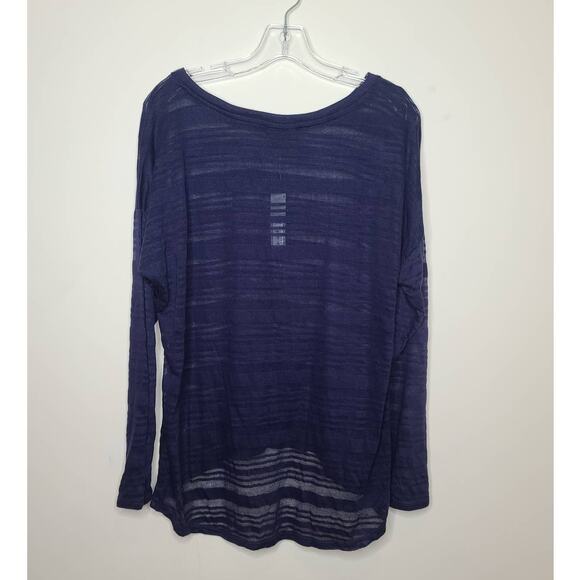 NWT Apt 9 sheer striped tunic blouse - large - Picture 5 of 7